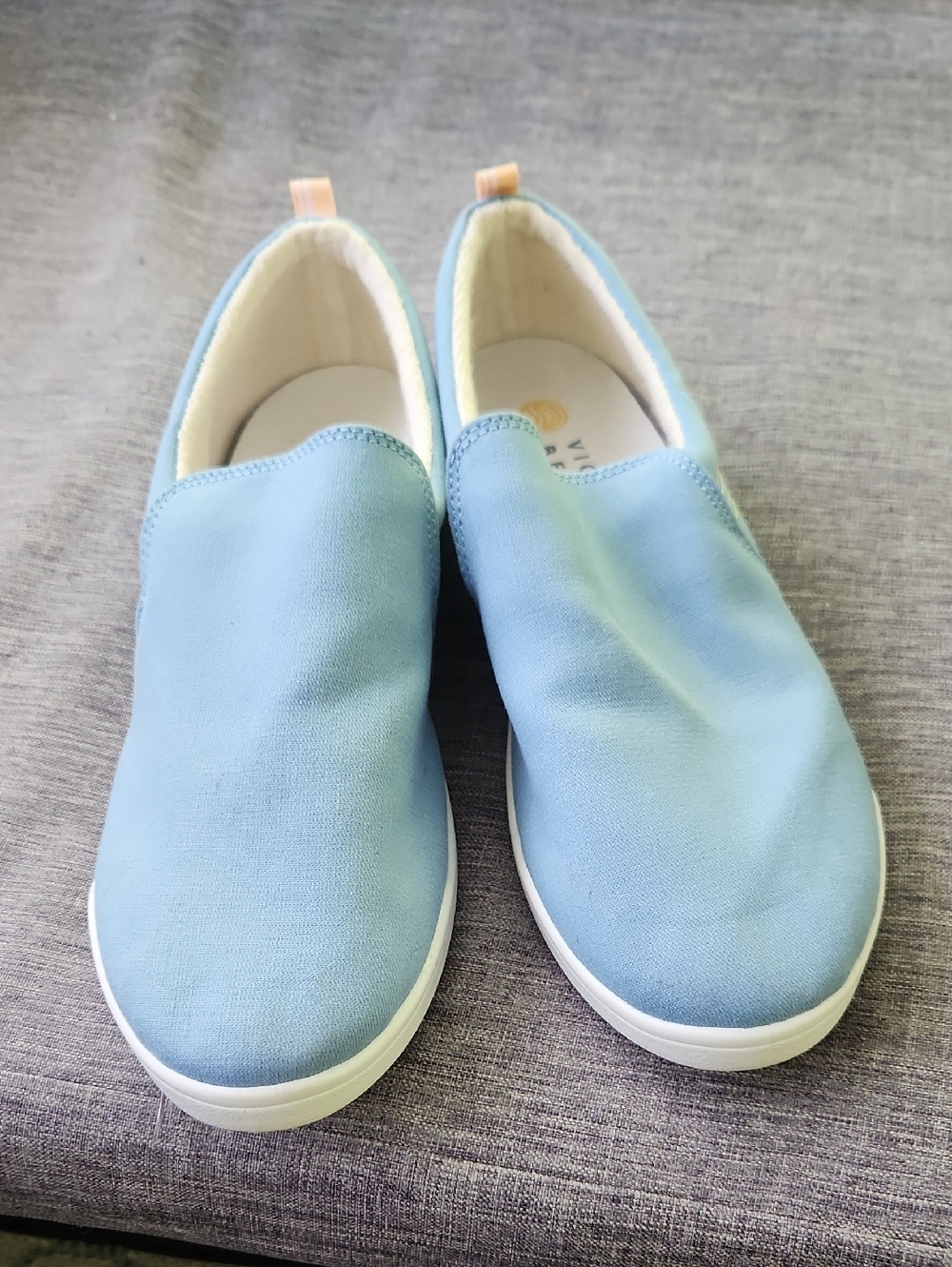 Vionic Light Blue Slip-On Canvas Sneakers